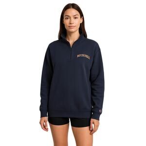 Champion Bucknell Quarter-Zip Navy Sweatshirt Size Large
